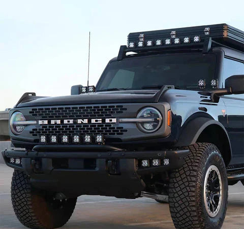Letke Offroad Front Bumper – Steel, Textured Black (2021–2025 Ford Bronco)