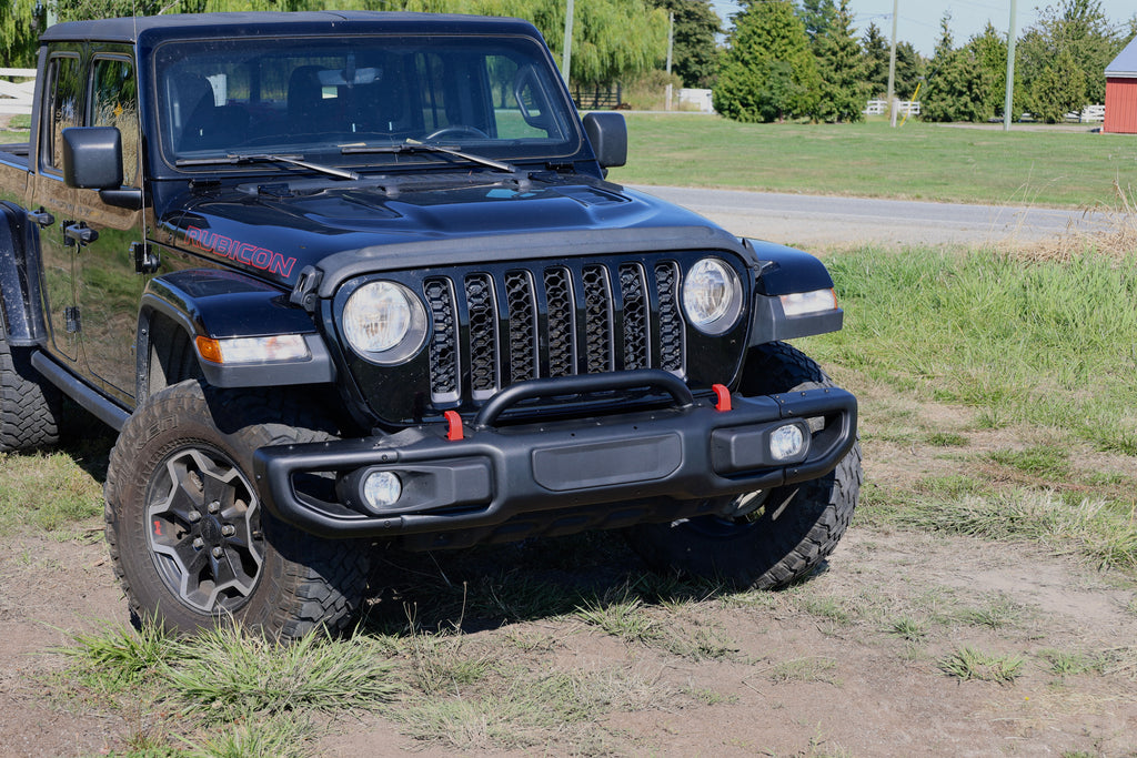 Heavy Duty Metal Front Bumper for Jeep Wrangler & Gladiator OEM Style