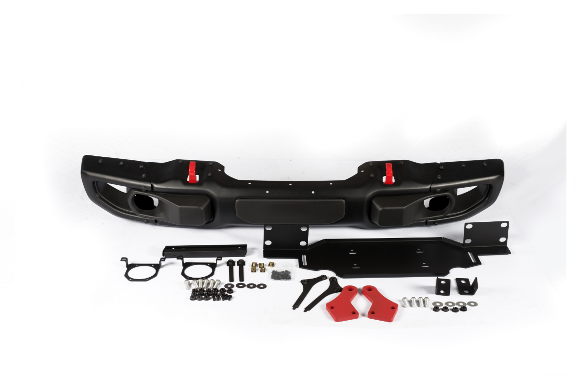 Letke Offroad Front Bumper – Steel, Textured Black (2018–2024 Jeep Wrangler JL 10th Anniversary Edition, No Sensor Holes)