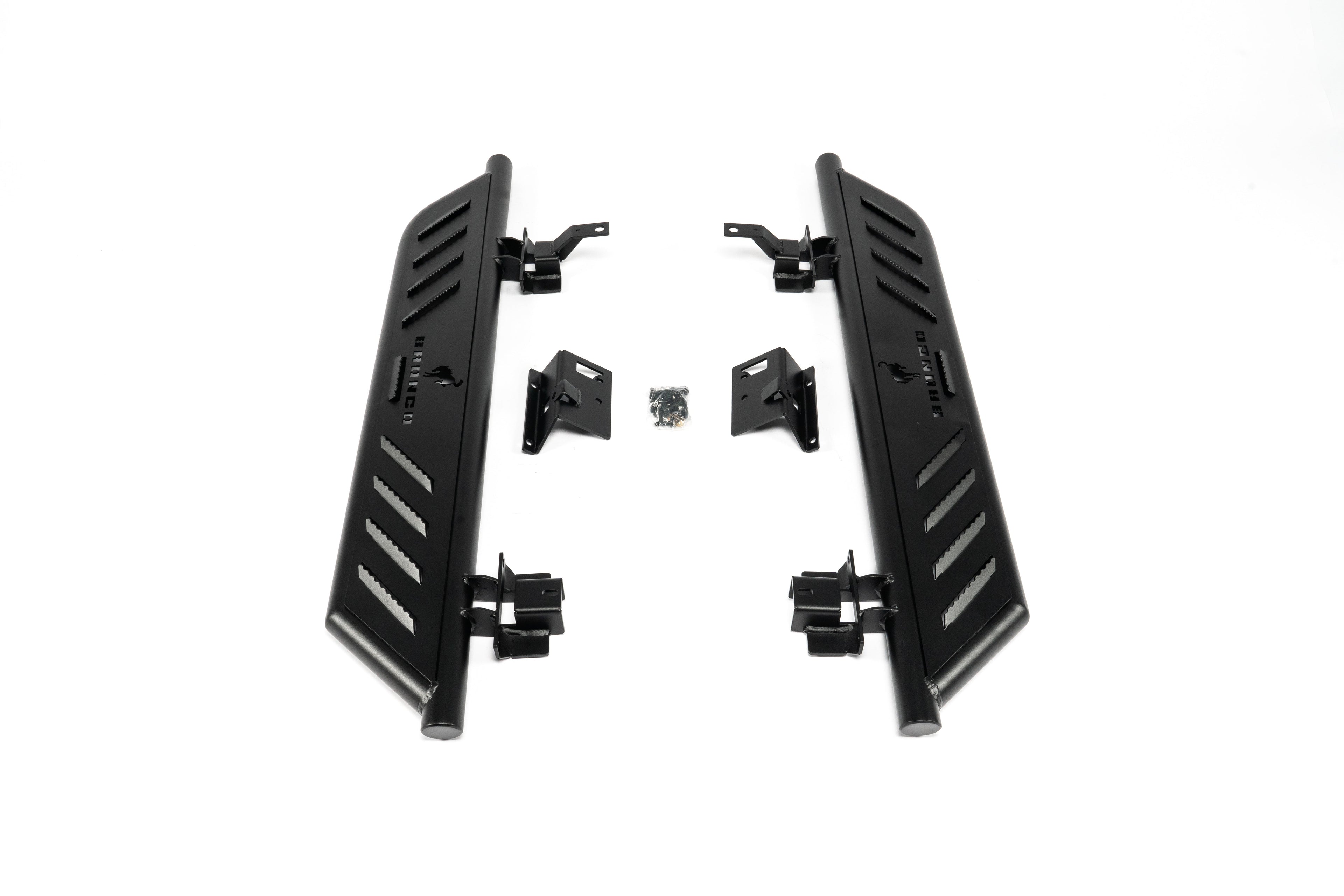 Letke Offroad Running Boards – Nerf Style, Textured Black (2021–2025 Ford Bronco 2-Door)