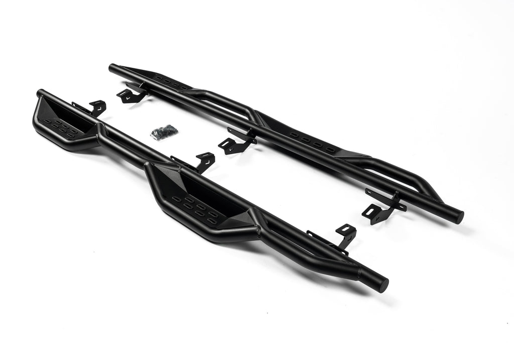 Letke Offroad Steps – Textured Black, Cab Length (2020–2022 Jeep Gladiator JT 4-Door)