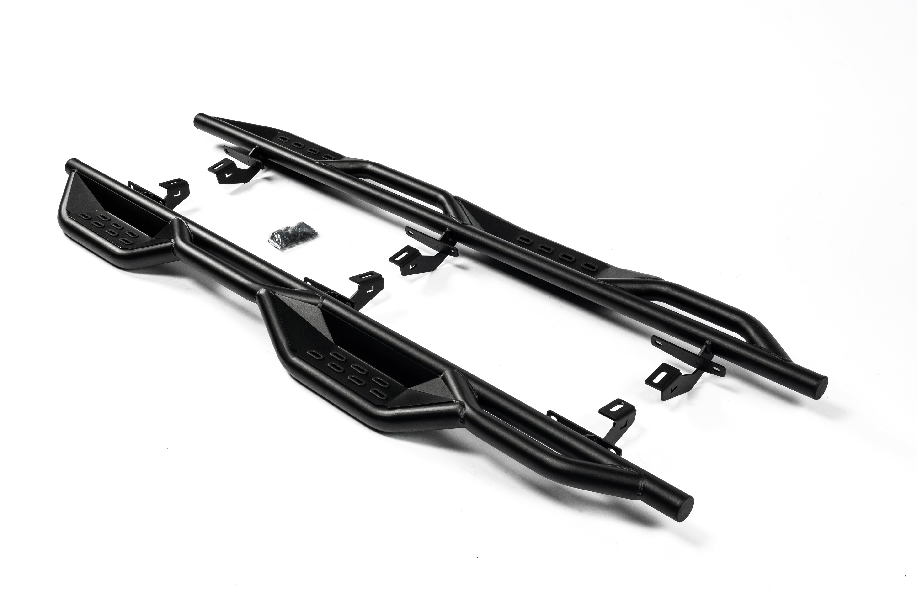 Letke Offroad Steps – Textured Black, Cab Length (2020–2022 Jeep Gladiator JT 4-Door)