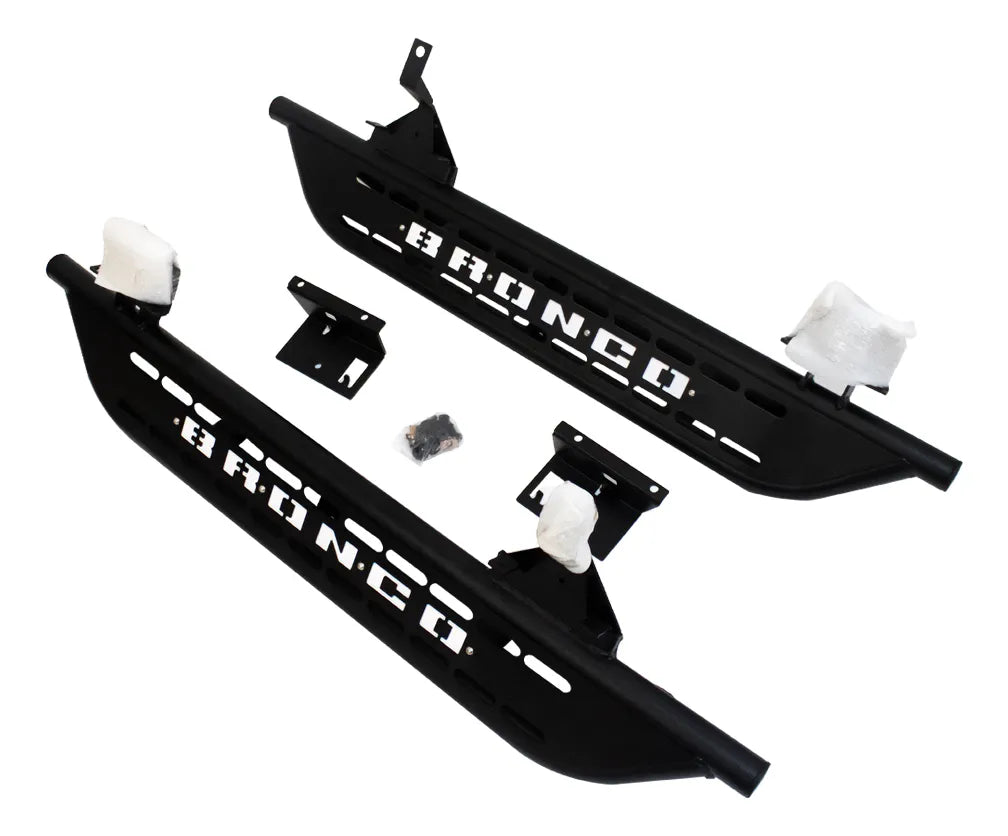 Letke Offroad Side Steps – Textured Black, Cab Length (2021–2023 Ford Bronco 2-Door)