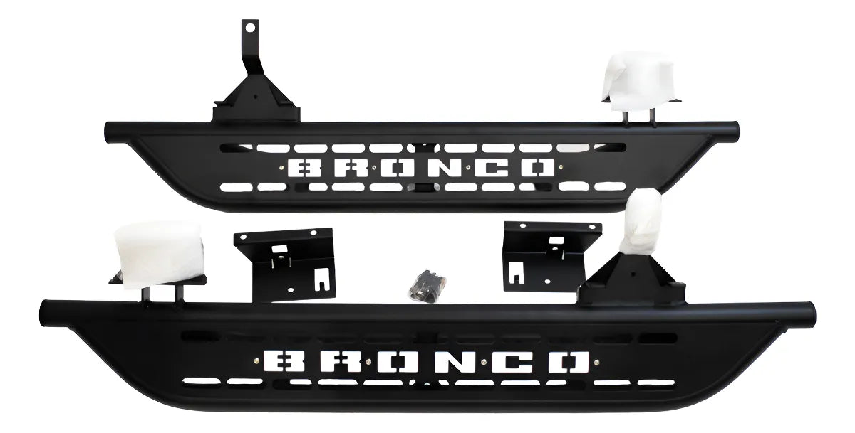 Letke Offroad Side Steps – Textured Black, Cab Length (2021–2023 Ford Bronco 2-Door)