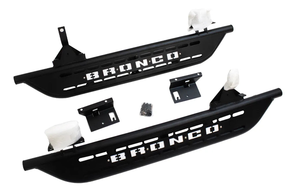 Letke Offroad Side Steps – Textured Black, Cab Length (2021–2023 Ford Bronco 2-Door)