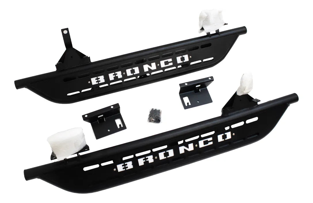 Letke Offroad Side Steps – Textured Black, Cab Length (2021–2023 Ford Bronco 2-Door)