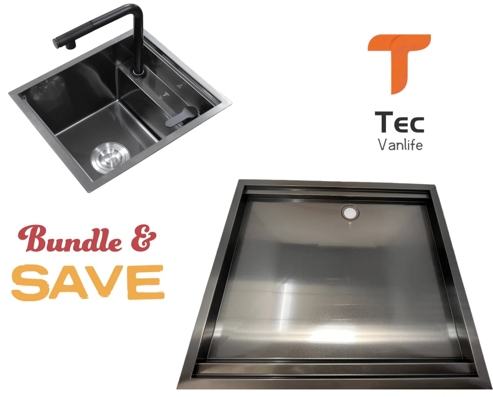 Tec Vanlife Sink + Shower Pan - Bundle