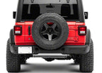 Letke Offroad Nerf Style Rear Bumper – Aluminum, Textured Black (2018–2024 Jeep Wrangler JL/JLU)