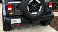 Letke Offroad Nerf Style Rear Bumper – Aluminum, Textured Black (2018–2024 Jeep Wrangler JL/JLU)